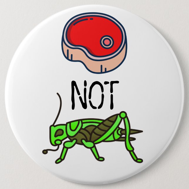 Schaltfläche "RINDFLEISCH NICHT BUGS" Button (Vorderseite)