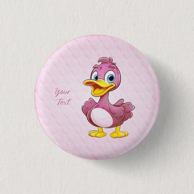 Schaltfläche "Rosa Ente" Button (Vorderseite)