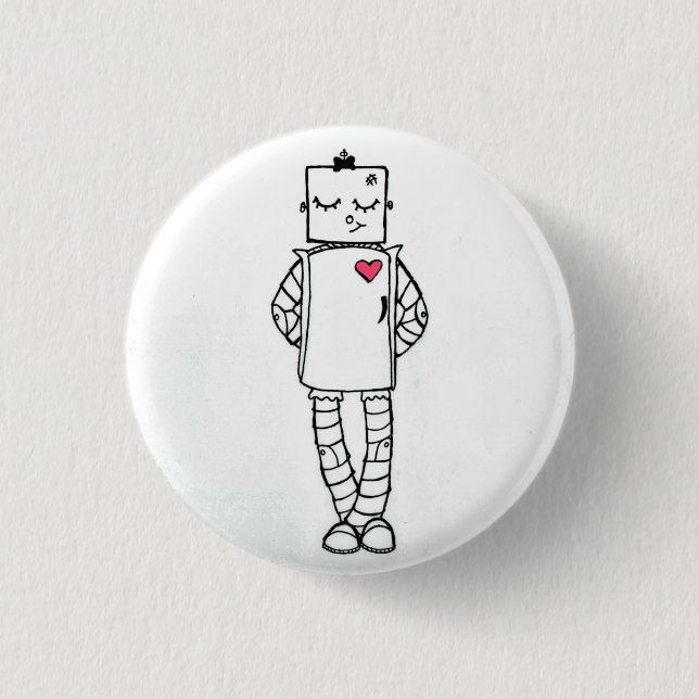 Schaltfläche "Rosa Herz" Button (Vorderseite)