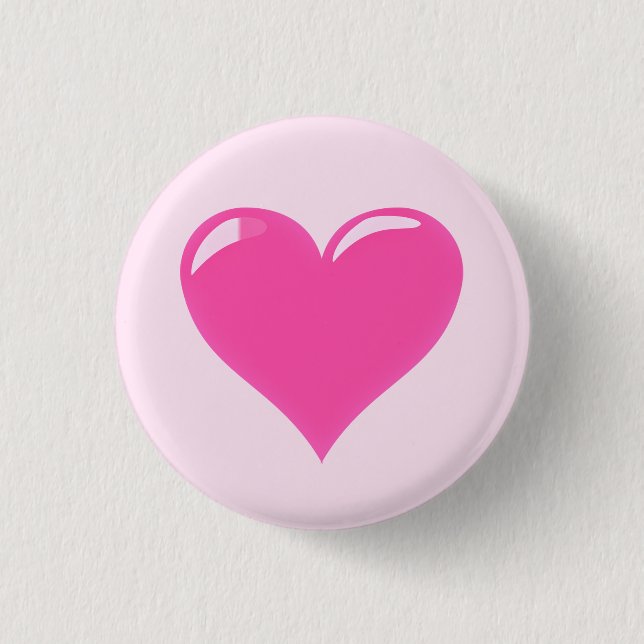Schaltfläche "Rosa Herz" Button (Vorderseite)