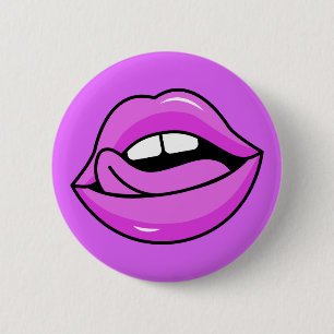 Schaltfläche "Rosa Lippen" Button