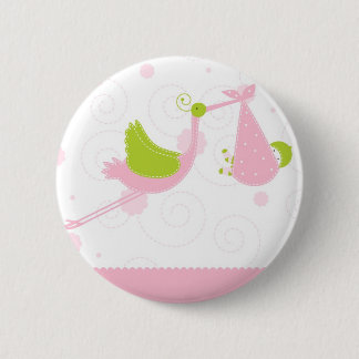 Schaltfläche "Rosa Storch" Button