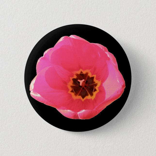 Schaltfläche "Rosa Tulip" Button (Vorderseite)