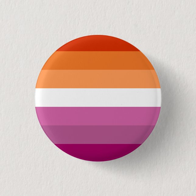 Schaltfläche "Rosa und orange lesbische Flagge" Button (Vorderseite)