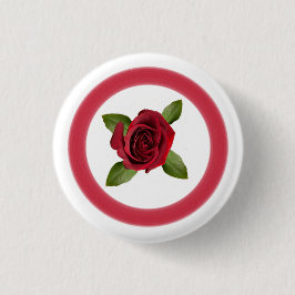Schaltfläche rote Rose Button