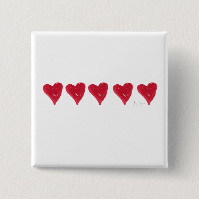 Schaltfläche "Rotes Herz" Button (Vorderseite)
