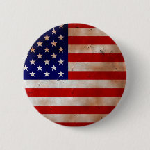 Schaltfläche "Runde der Vintagen amerikanischen Fl