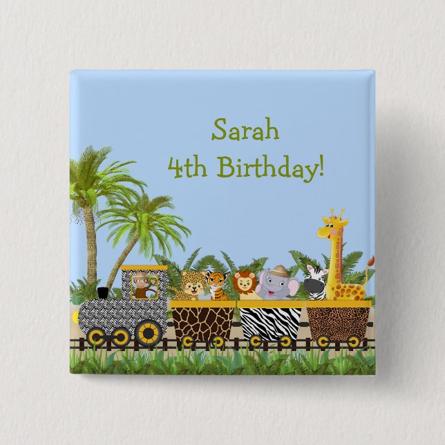 Schaltfläche "Safari Jungle Animals" Button (Vorderseite)