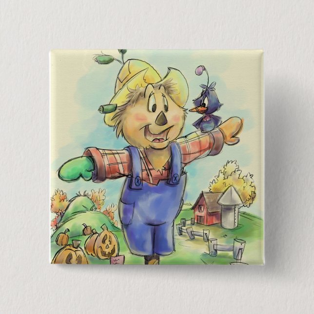 Schaltfläche "Scarecrow-Cartoon" Button (Vorderseite)