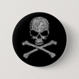 Schaltfläche Schädel und Kreuzknochen Button