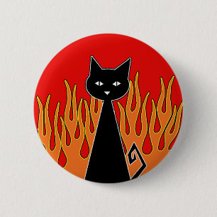 Schaltfläche "Schwarze Katze" Button