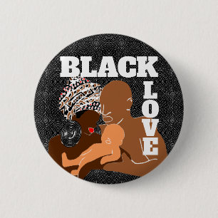 Schaltfläche Schwarze Liebe Braune Liebe Schwarze  Button