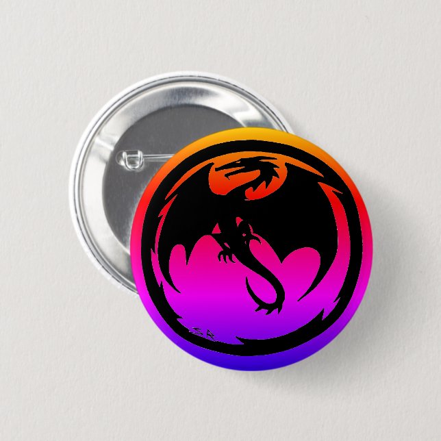 Schaltfläche "Schwarzer Drache" Button (Vorne & Hinten)