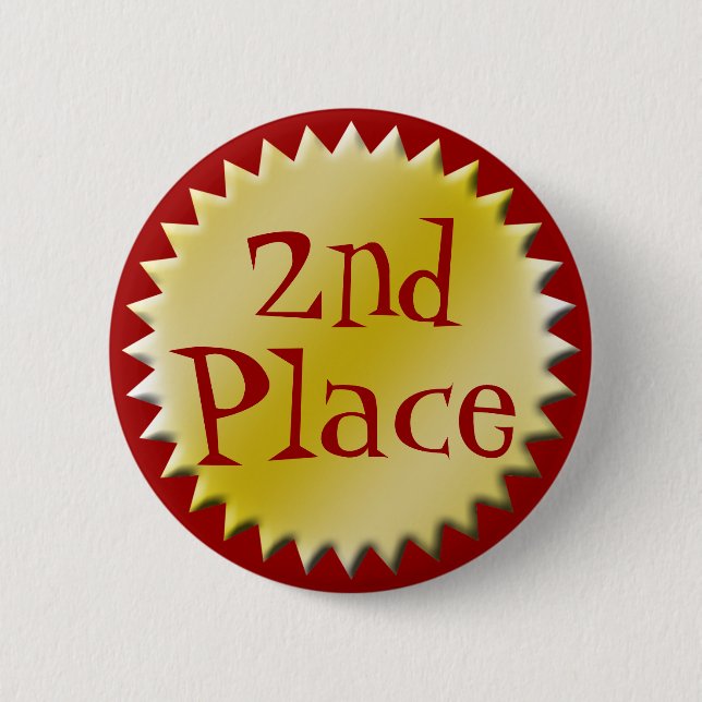 Schaltfläche "Second Place Award", individuell ein Button (Vorderseite)