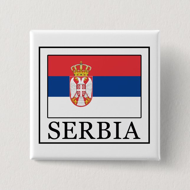 Schaltfläche Serbien Button (Vorderseite)