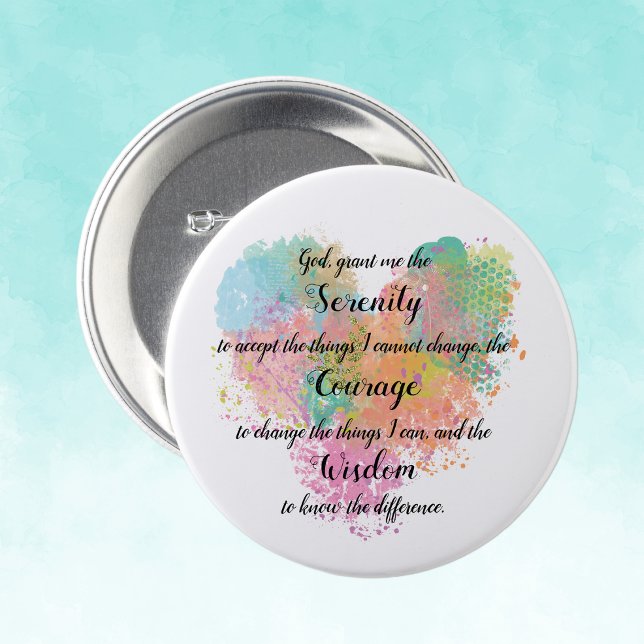 Schaltfläche "Serenity Prayer Watercolor" Button (Von Creator hochgeladen)
