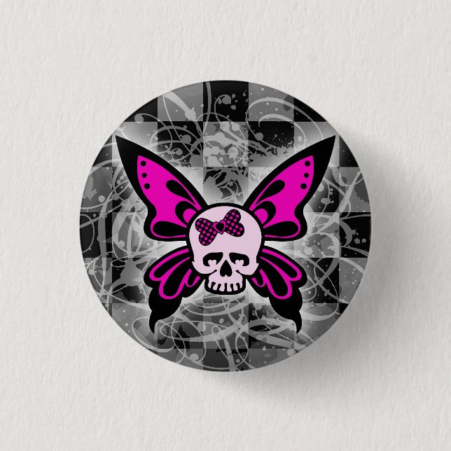 Schaltfläche "Skull Butterfly" Button (Vorderseite)