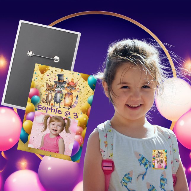 Schaltfläche "Spooky Party Animes Kindergeburtstag Button (Von Creator hochgeladen)