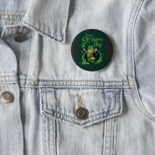 Schaltfläche "St. Patrick's Day Leprechaun" Button (Beispiel)