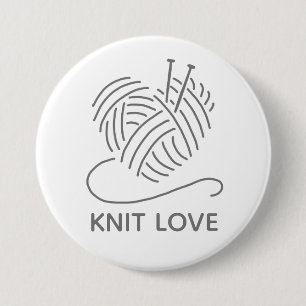 Schaltfläche Strick Liebe Button