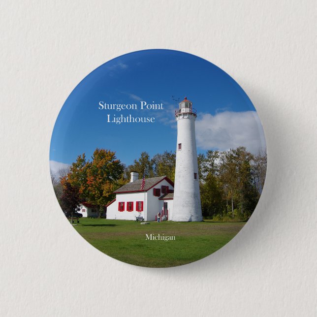 Schaltfläche Sturgeon Point Lighthouse Button (Vorderseite)