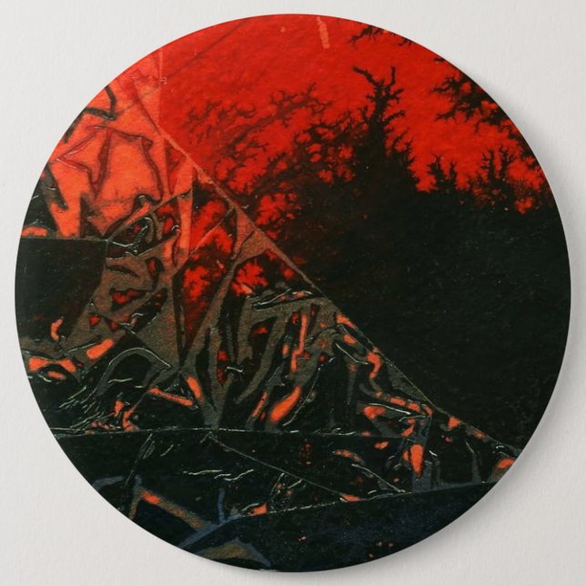 Schaltfläche "Sumpffeuer #3" für Abstrakte Kunst Button (Vorderseite)