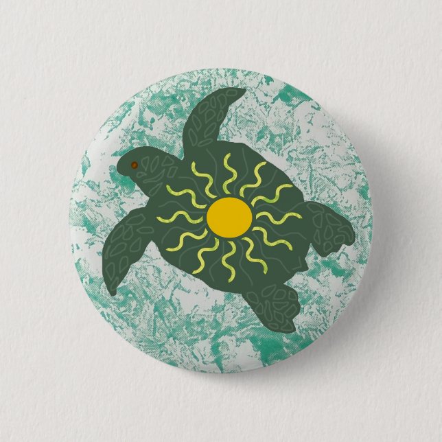 Schaltfläche Sun honu (Meeresschildkröte) Button (Vorderseite)