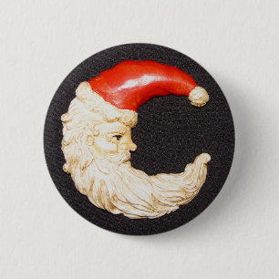 Schaltfläche Super Cool Classic Round Santa Claus Button