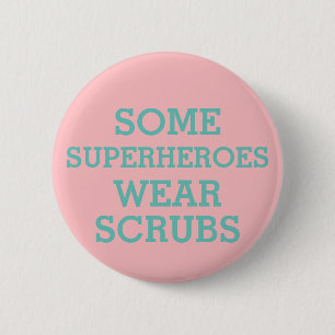 Schaltfläche "Superhelden in Scrubs" Button