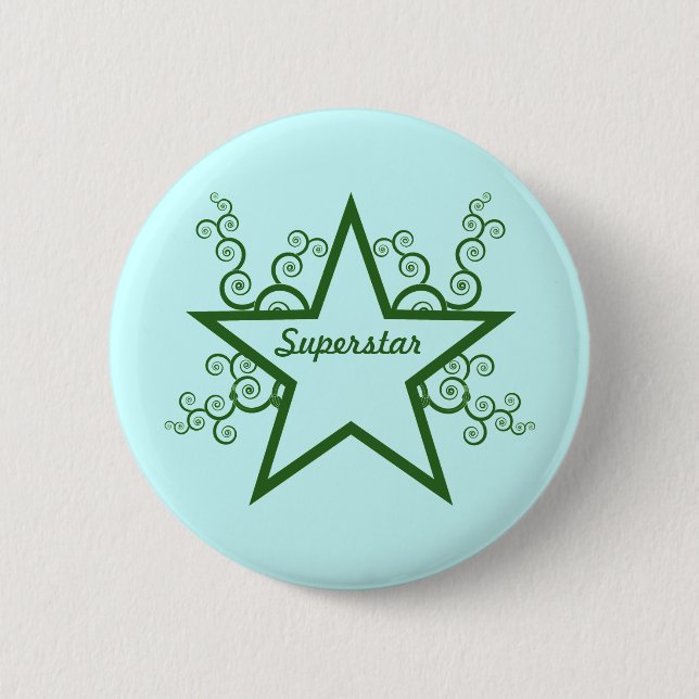 Schaltfläche Superstar Wirbel, Forest Green Button (Vorderseite)