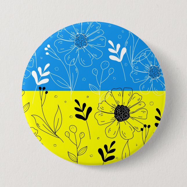 Schaltfläche "Support für die Ukraine" Button (Vorderseite)