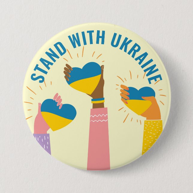 Schaltfläche "Support für die Ukraine" Button (Vorderseite)