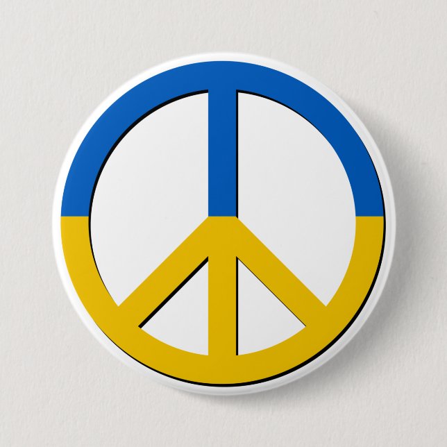 Schaltfläche "Support für die Ukraine" Button (Vorderseite)