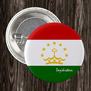 Schaltfläche Tadschikistan, patriotische Flagge Ta Button