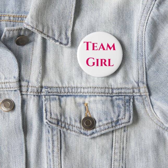 Schaltfläche "Team Girl Gender Reveal" Button (Beispiel)