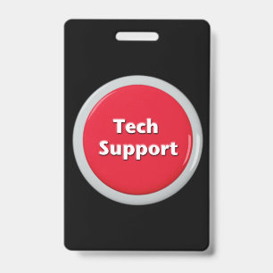 Schaltfläche "Technischer Support - Red Panic" Ausweis
