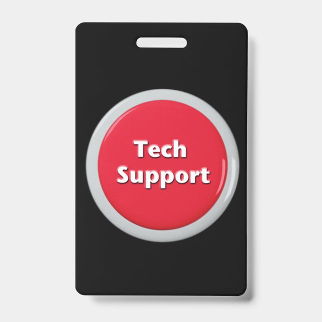 Schaltfläche "Technischer Support - Red Panic" Ausweis (Vorderseite)