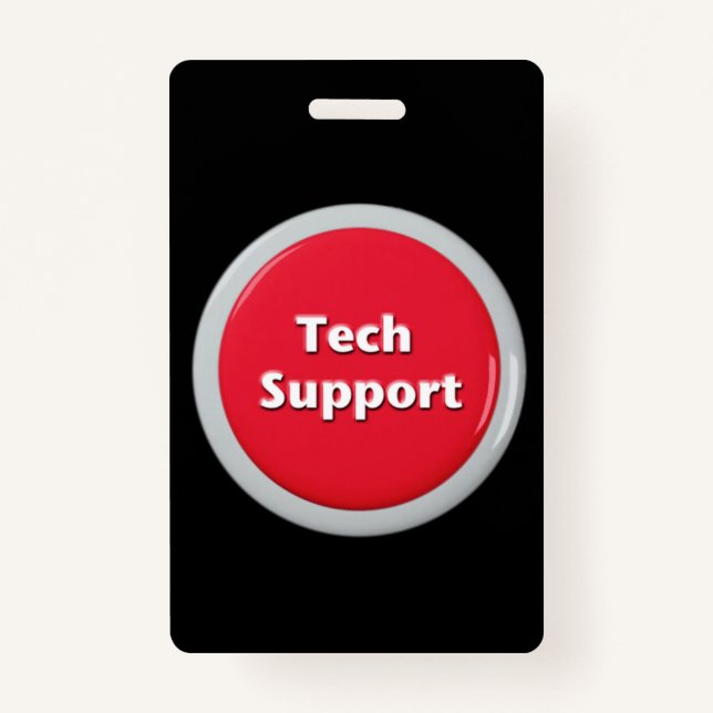 Schaltfläche "Technischer Support - Red Panic" Ausweis (Vorderseite)