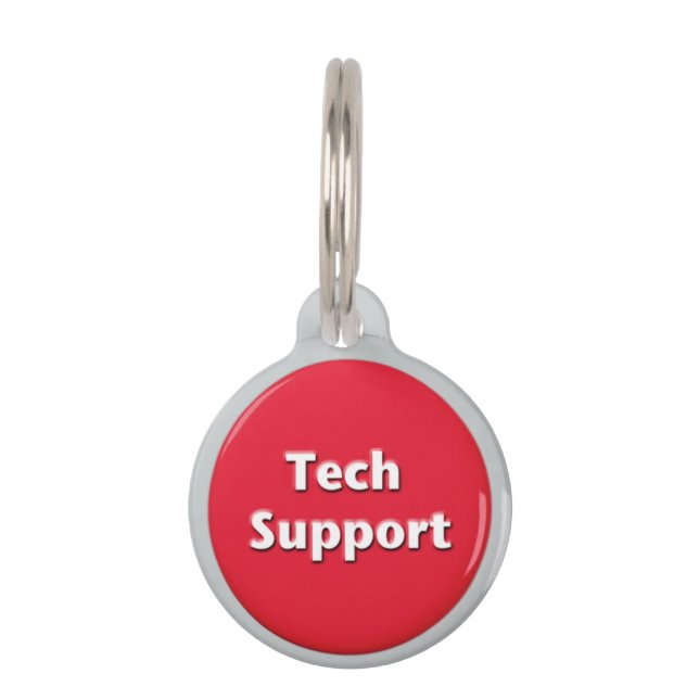 Schaltfläche "Technischer Support - Red Panic" Haustiermarke (Vorderseite)