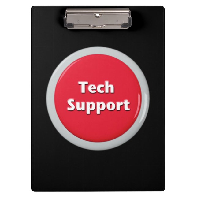 Schaltfläche "Technischer Support - Red Panic" Klemmbrett (Vorderseite)