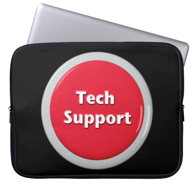 Schaltfläche "Technischer Support - Red Panic" Laptopschutzhülle (Vorderseite)