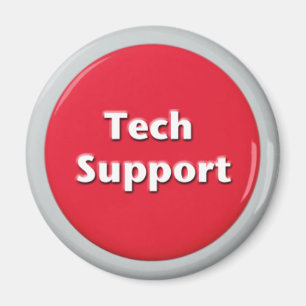 Schaltfläche "Technischer Support - Red Panic" Magnet
