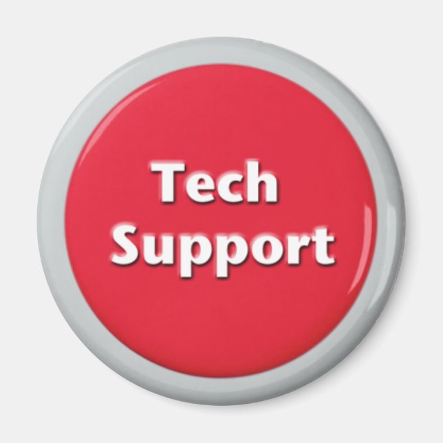 Schaltfläche "Technischer Support - Red Panic" Magnet (Vorne)