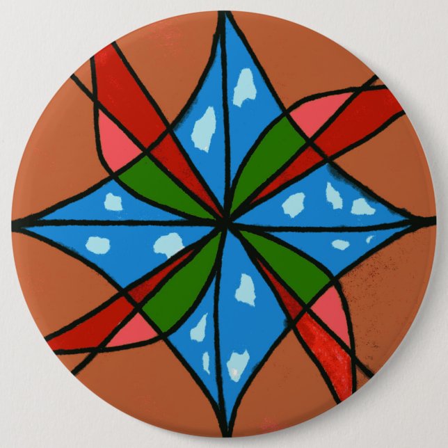 Schaltfläche "Toy Windmill" Abstrakte Kunst Button (Vorderseite)