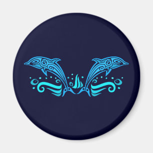Schaltfläche "Tribal Delphins" Magnet
