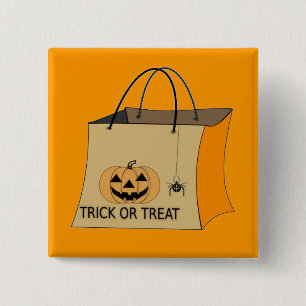 Schaltfläche Trick oder Treat Halloween Button
