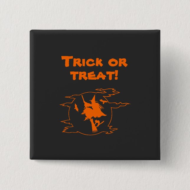 Schaltfläche "Trick" oder "Treat Hexe" Button (Vorderseite)