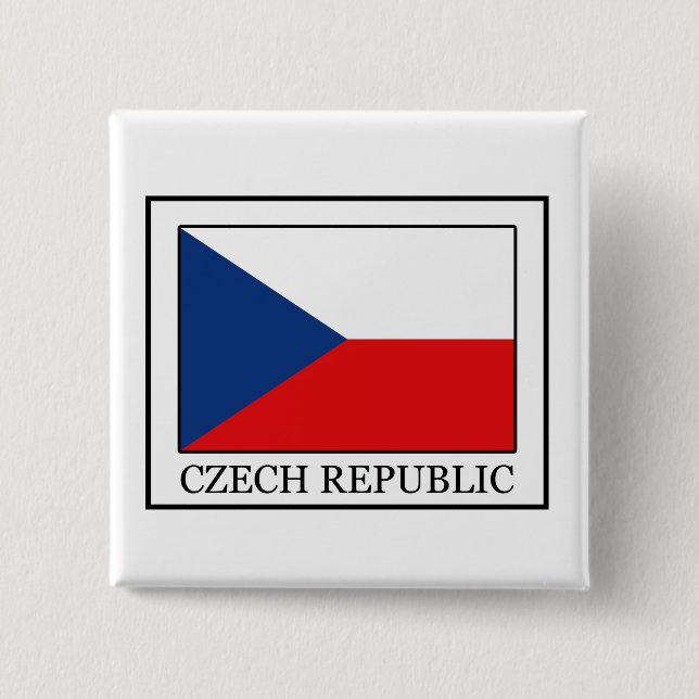 Schaltfläche Tschechische Republik Button (Vorderseite)