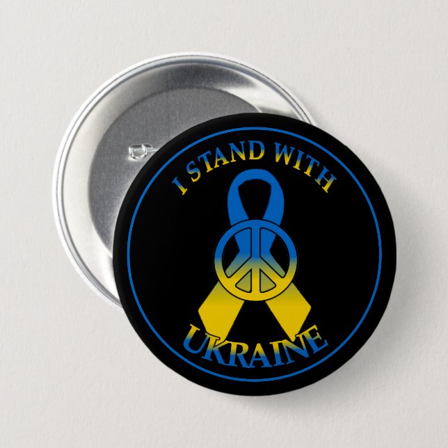 Schaltfläche "Ukraine - Friedenssicherung" Button (Vorne & Hinten)