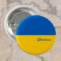 Schaltfläche Ukraine, patriotische ukrainische Fla